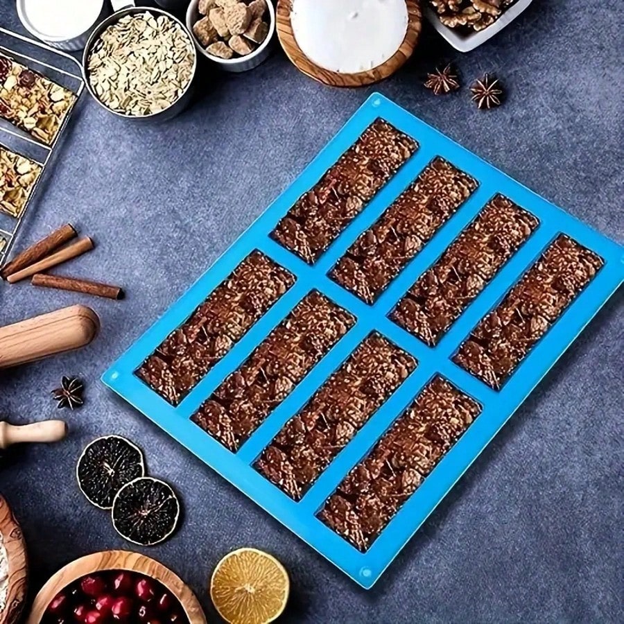 Protein Bar - 1 Stück Silikon-Granola-Riegel-Form, Schokoriegel-Form, rechteckige Proteinriegel-Form,