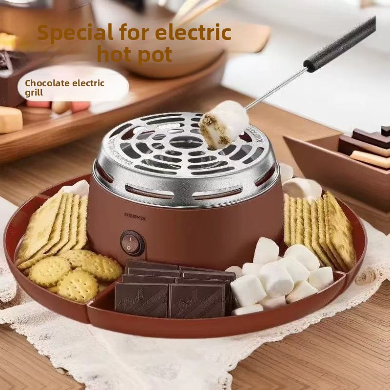 Chocolate Snack - Zuckerwattemaschine Snack-Lebensmittelverarbeitungsgerät Neuer 2-in-1 Schokoladenschmelztopf Zuckerwatte-Hersteller