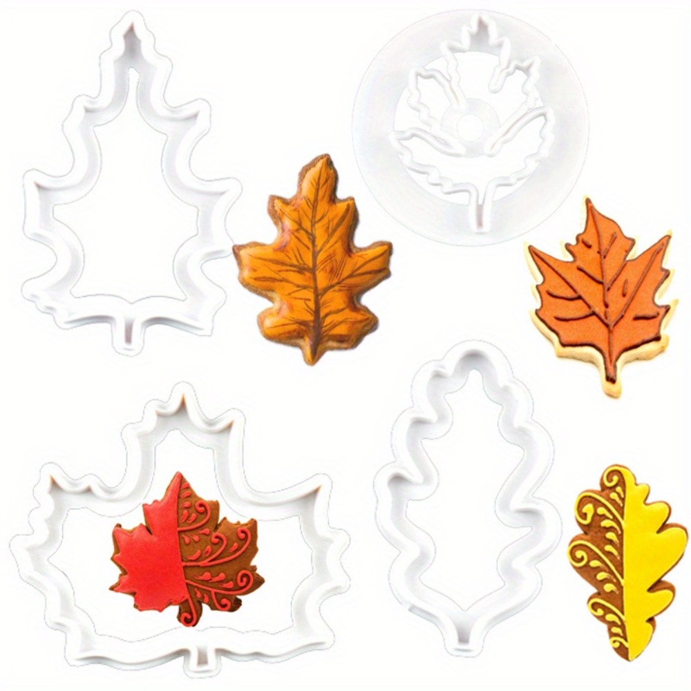 Cookies Pack - 4-teiliges Set Herbstblatt-Ausstechformen Ahorn-, Eichen- &