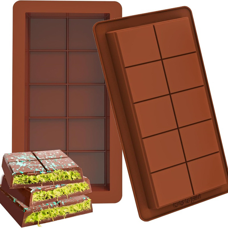 Protein Bar - Schokoriegel-Formen, Silikonriegel, zum Auseinanderbrechen, Wachsschmelzform, leicht
