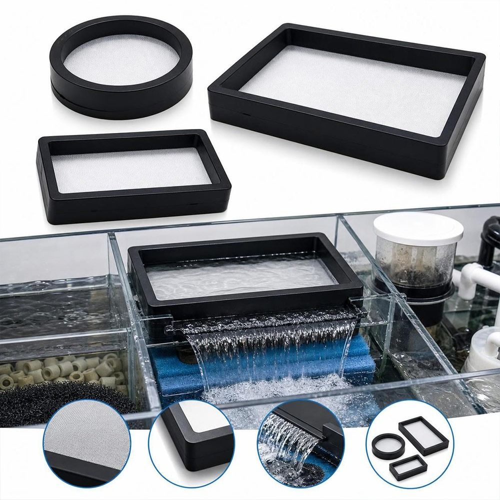Seaweed Snack - PVC-Aquarium-Filtersieb aus Nylonnetz, wiederverwendbarer Fischbecken-Filterbehälter mit