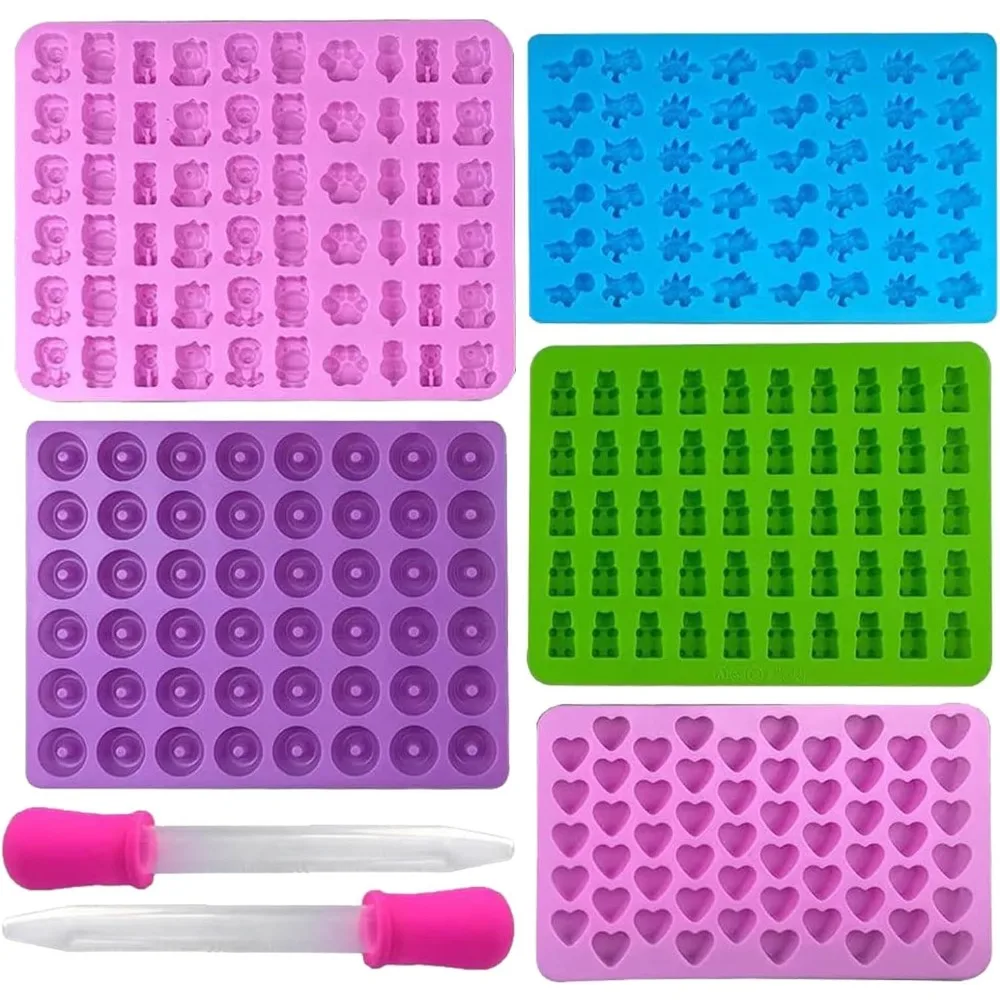 Gummy Candy - 5 Stücke Süßigkeiten Silikonformen mit 2