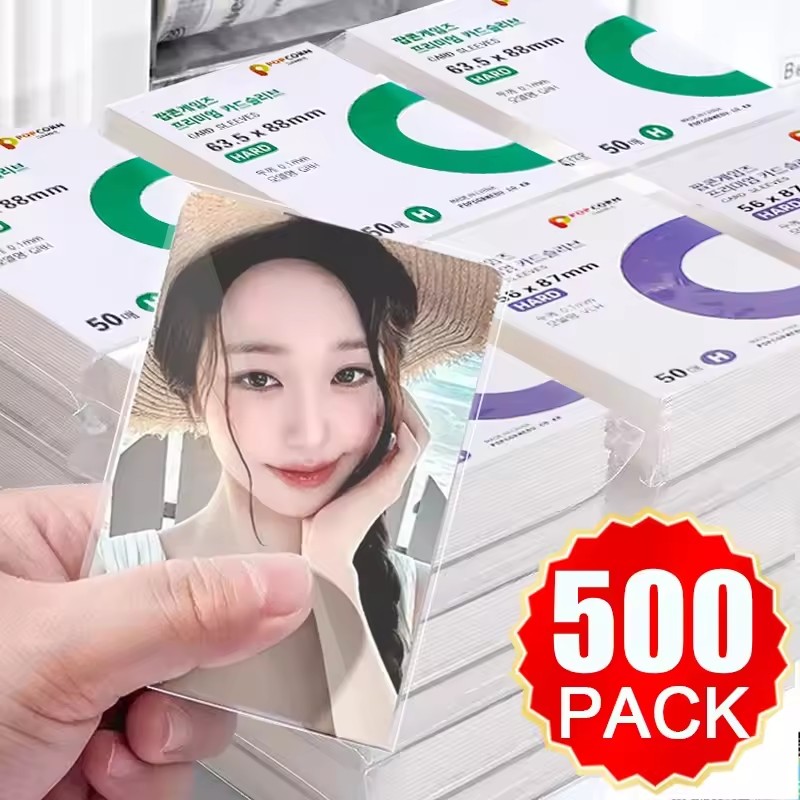 Popcorn - 500 Stück Korea Kartenhüllen HD Transparente
