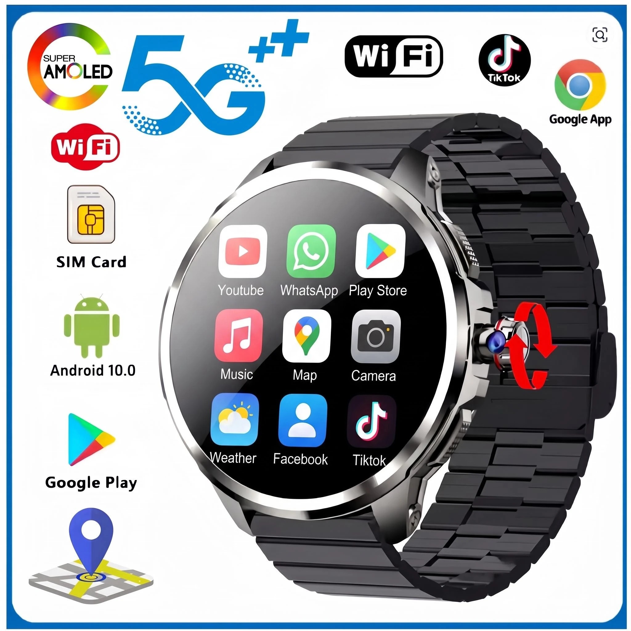 5G/4G Smartwatch mit vollem Ne – Seaweed Snack Bewertung und Preis